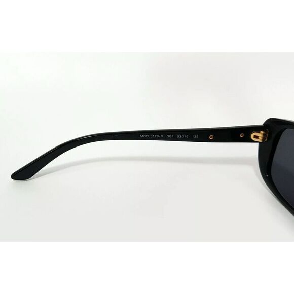 VERSACE Dioptric Sunglasses Black Gold Frames Crystals Aviator Square MOD3178-B main image 10